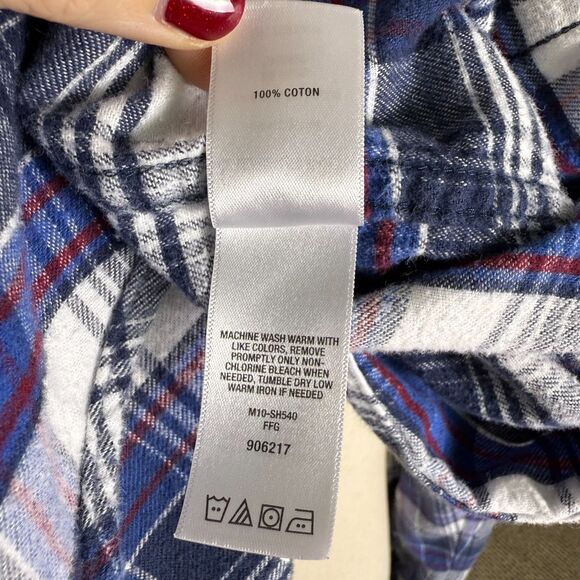 Cabela's Men's Plaid Long Sleeve Flanel Shirt, Size 2XL, Blue, Red, Gray, 2/$25 - Picture 8 of 10